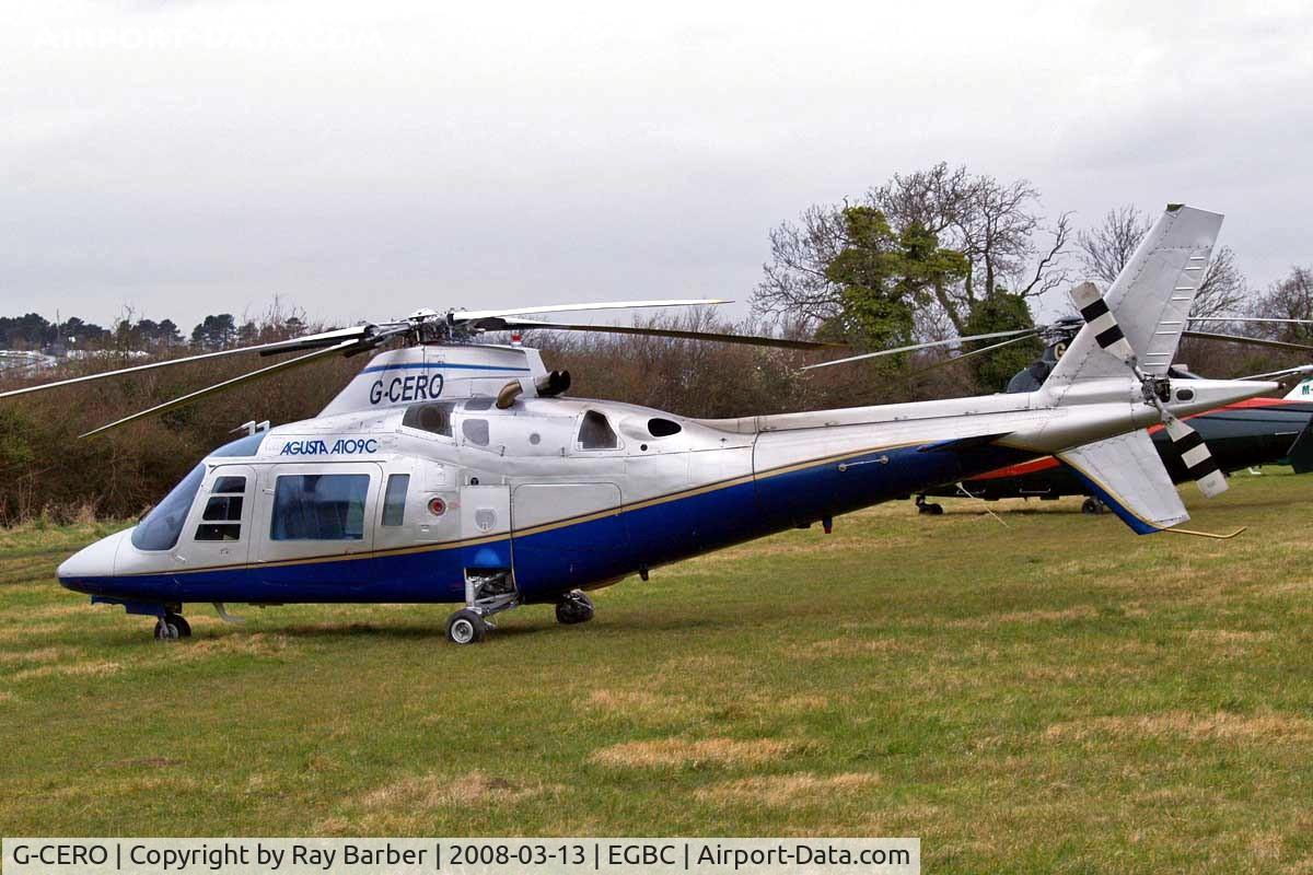 G-CERO, 1990 Agusta A-109C C/N 7627, Agusta A-109C [7627] (Castle Air Ltd) Cheltenham Racecourse~G 13/03/2008