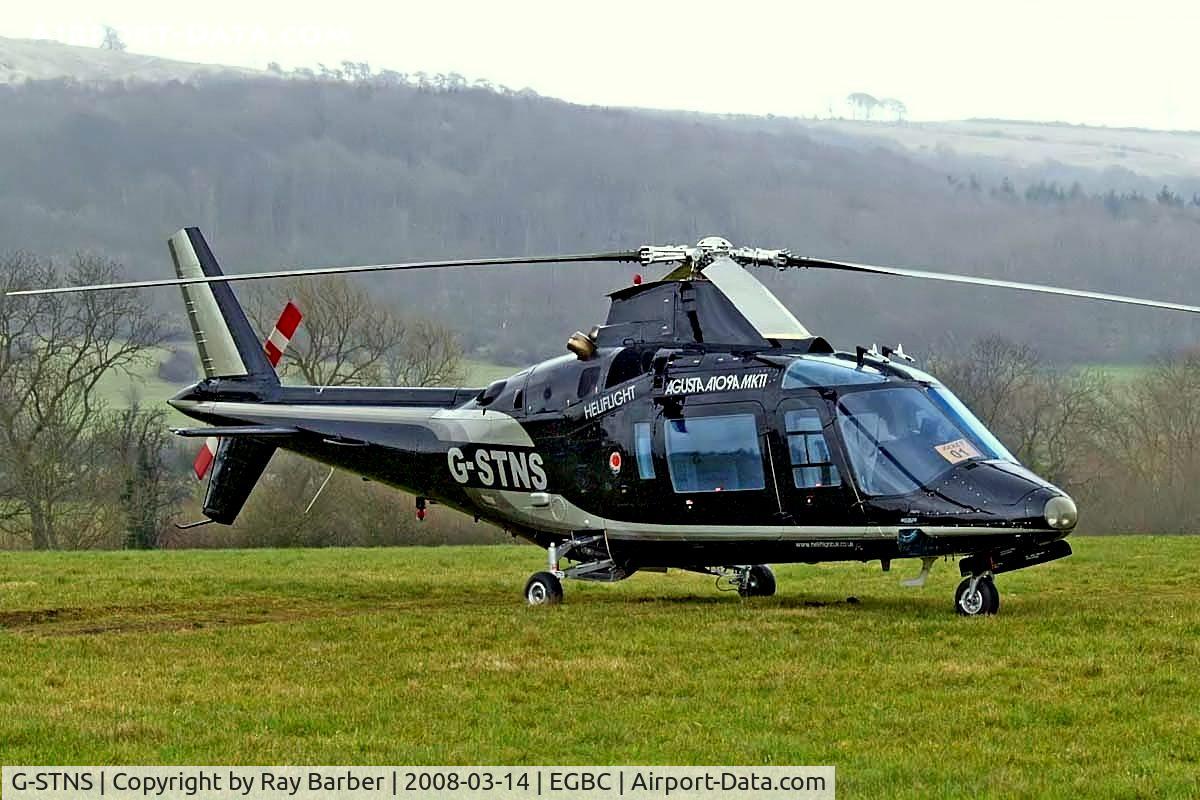 G-STNS, 1985 Agusta A-109A-2 C/N 7324, Agusta A.109A-2 [7324] (Heliflight UK Ltd) Cheltenham Racecourse~G 14/03/2008