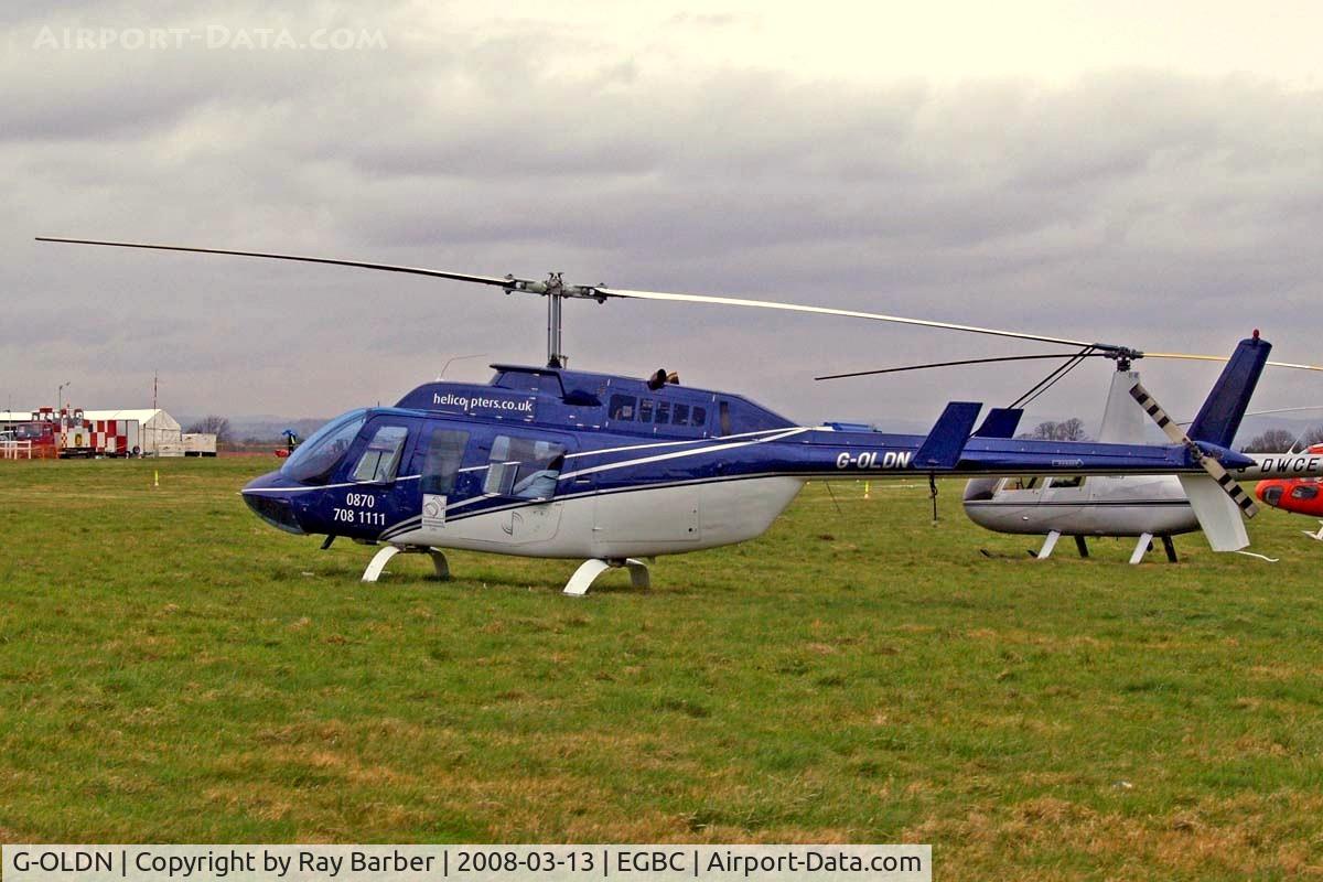 G-OLDN, 1977 Bell 206L LongRanger LongRanger C/N 45077, Bell 206L Long Ranger [45077] (Sky Charters UK) Cheltenham Racecourse~G 13/03/2008