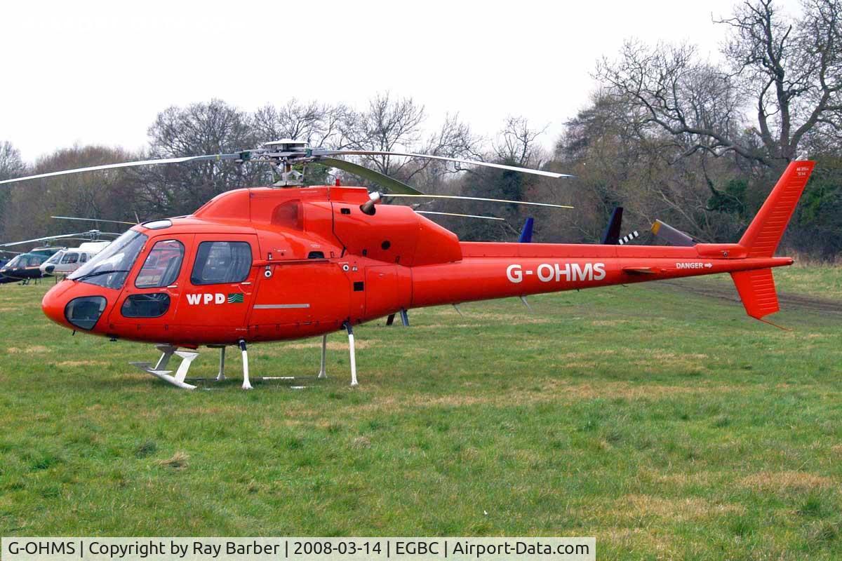 G-OHMS, 1982 Aérospatiale AS-355F-1 Twin Ecureuil C/N 5194, Aerospatiale AS.355F1 Ecureuil II [5194] (Western Power Distribution) Cheltenham Racecourse~G 14/03/2008