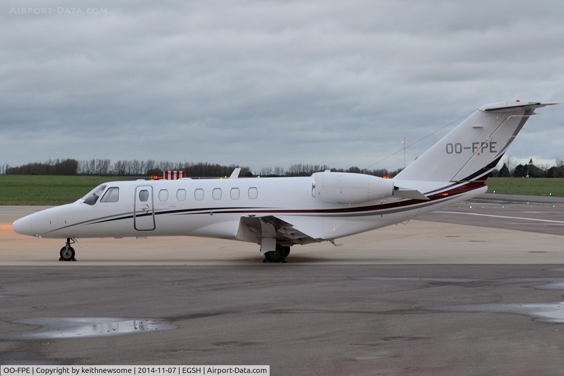 OO-FPE, 2007 Cessna 525B CitationJet CJ3 C/N 525B-0158, On a cold evening !