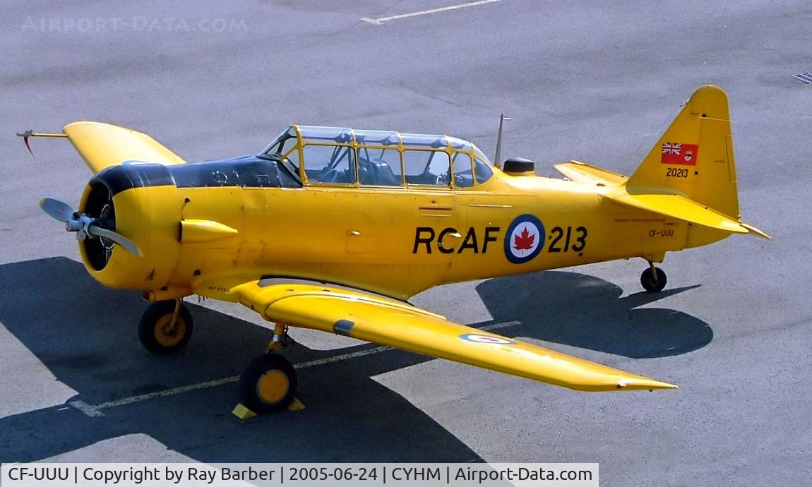 CF-UUU, 1951 Canadian Car & Foundry T-6 Harvard Mk.4 C/N CCF4-4, Canadian Car & Foundry T-6J Harvard IV [CCF4-4] (Canadian Warplane Heritage) Hamilton~C 24/06/2005