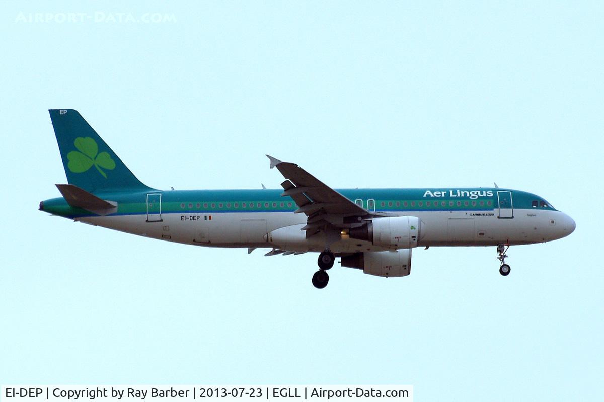 EI-DEP, 2005 Airbus A320-214 C/N 2542, Airbus A320-214 [2542] (Aer Lingus) Home~G 23/07/2013. On approach 27L.