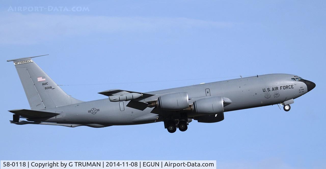 58-0118, 1958 Boeing KC-135R Stratotanker C/N 17863, Bright sunny Saturday morning departure