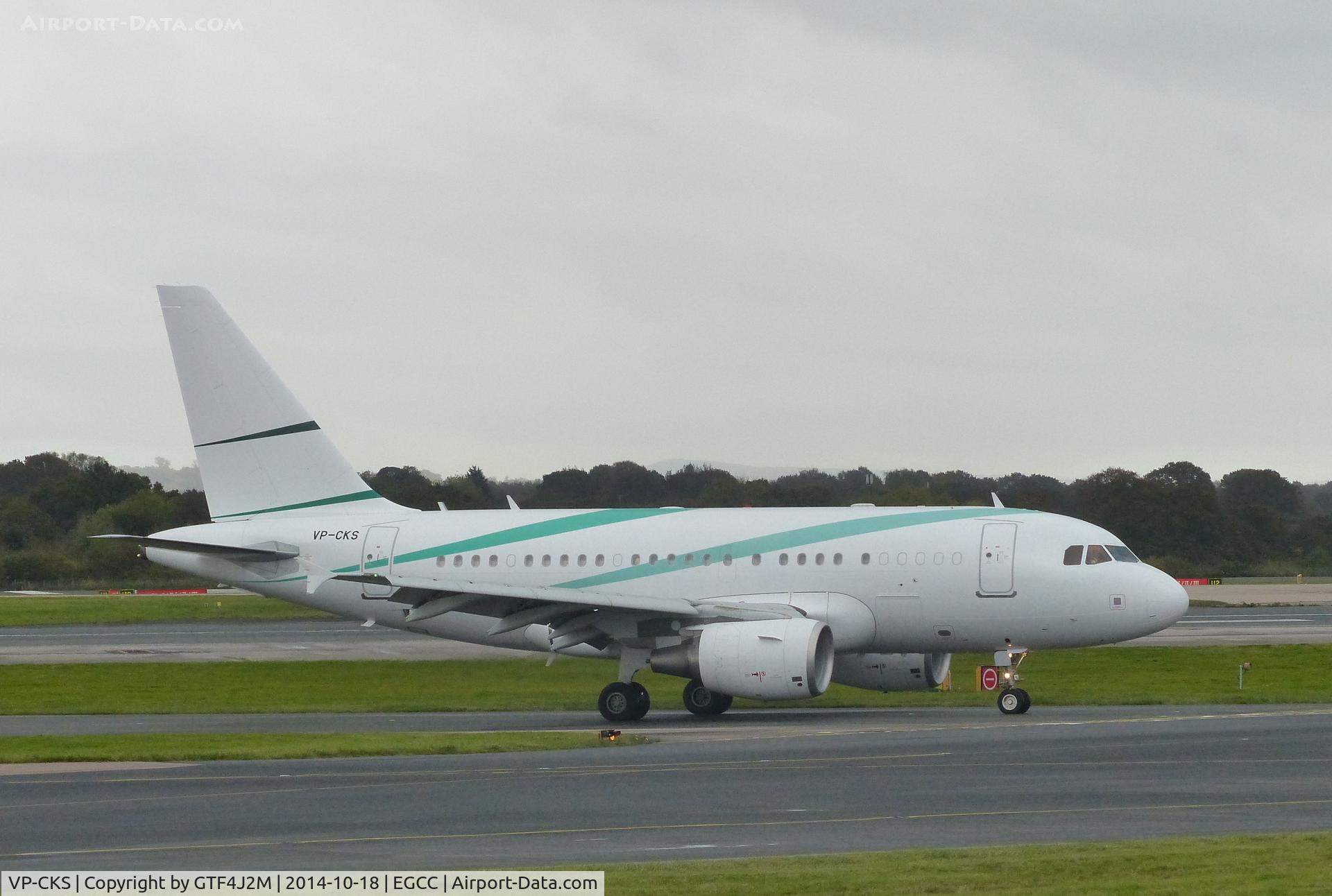 VP-CKS, 2007 Airbus A318-112CJ Elite C/N 3238, VP-CKS  Manchester 18.10.14