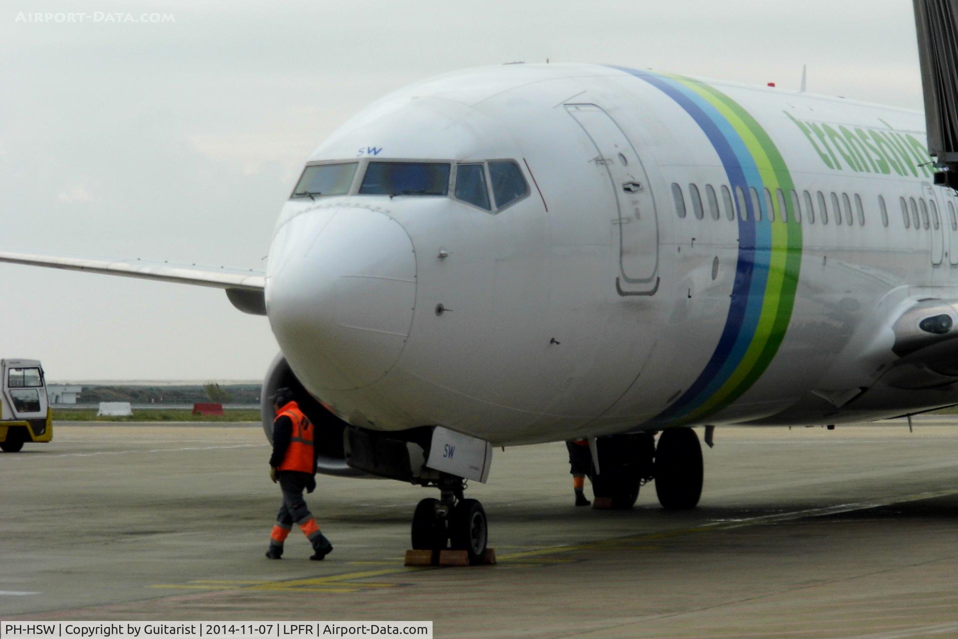 PH-HSW, 2009 Boeing 737-8K2 C/N 37160, About to be pushed back for a flight to AMS