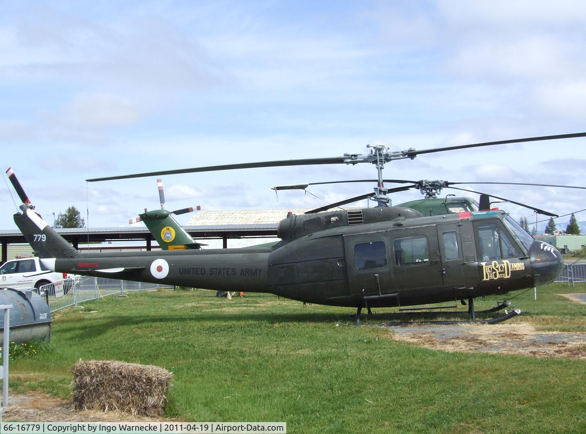 66-16779, 1966 Bell UH-1H Iroquois C/N 8973, Bell UH-1H Iroqouis at the Pacific Coast Air Museum, Santa Rosa CA