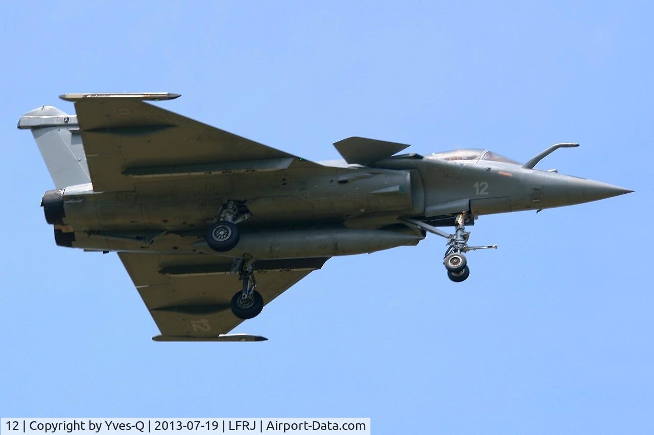 12, Dassault Rafale M C/N 12, French Naval Aviation Dassault Rafale M, Short approach rwy 08, Landivisiau Naval Air Base (LFRJ)