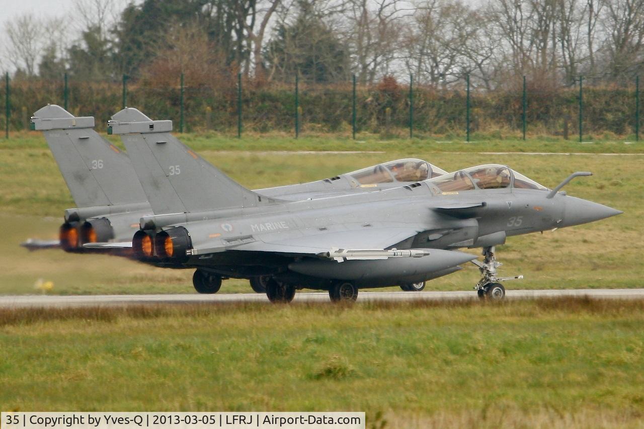 35, 2012 Dassault Rafale M C/N 35, French Naval Aviation Dassault Rafale M, Take off rwy 08, Landivisiau Naval Air Base (LFRJ)