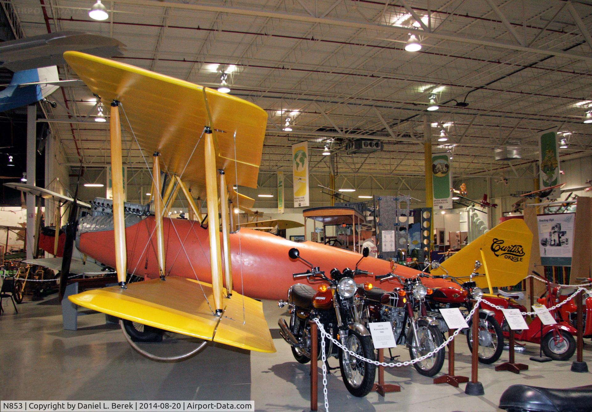 N853, 1919 Curtiss 17 Oriole C/N 559, This lovely 1919 biplane can be viewed at the Glenn H. Curtiss Museum, Hammondsport, NY.