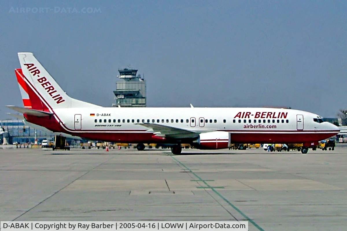 D-ABAK, 1996 Boeing 737-46J C/N 28271, B737-46JF [28271] (Air Berlin) Vienna-Schwechat~OE 16/04/2005