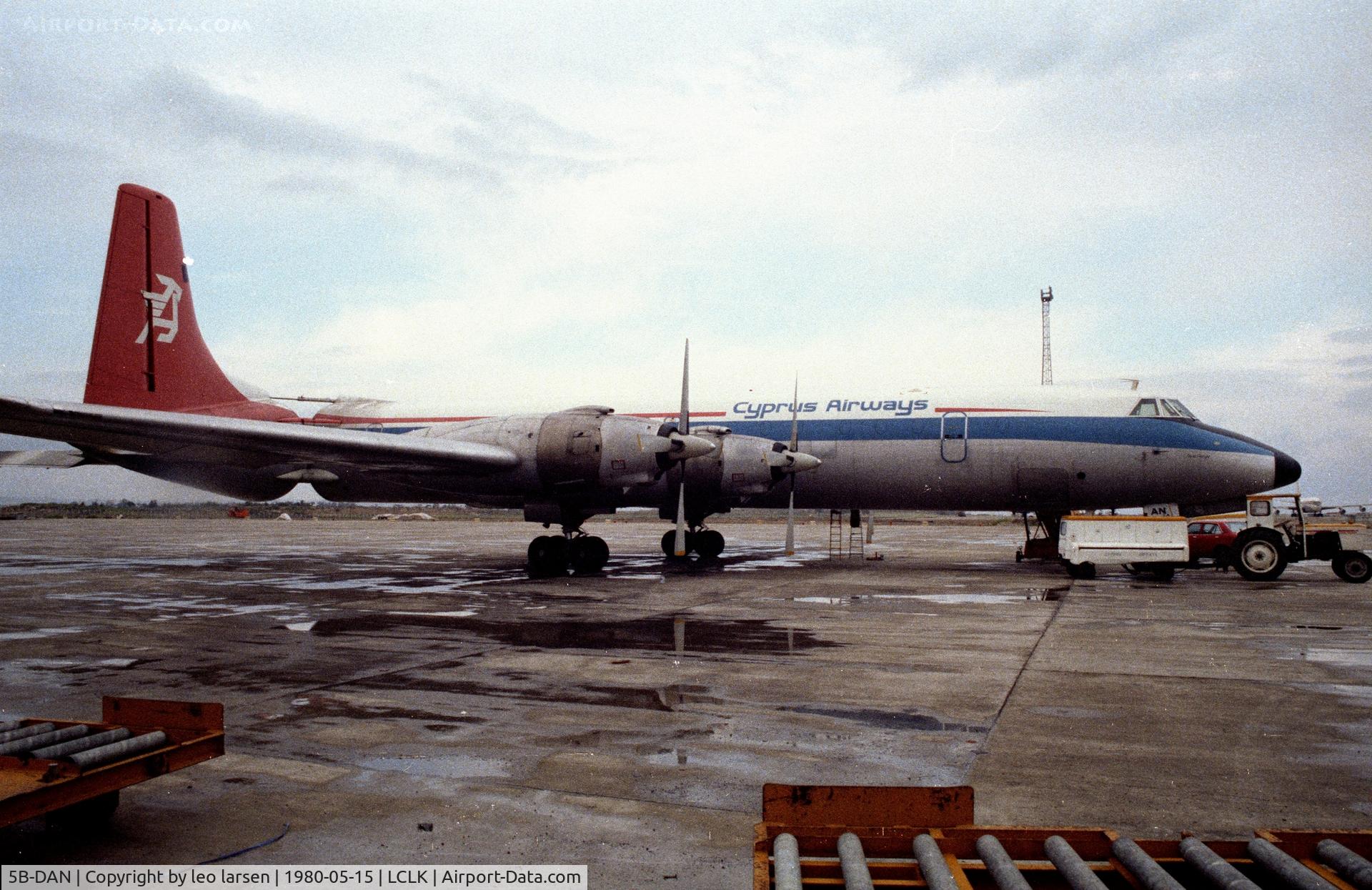 5B-DAN, 1962 Canadair CL-44D4-1 C/N 30, Larnaca Cyprus 15.5.80