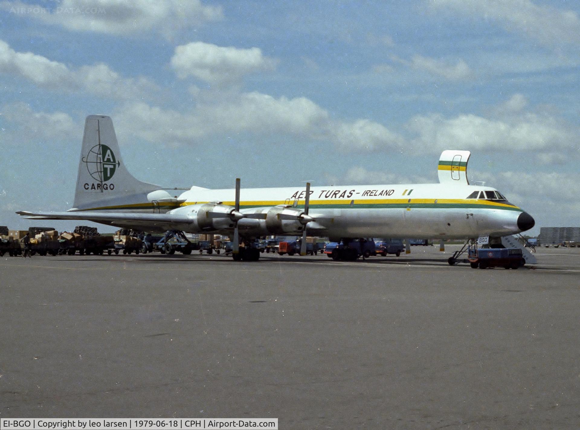 EI-BGO, 1961 Canadair CL-44J C/N 9, Copenhagen18.6.79
