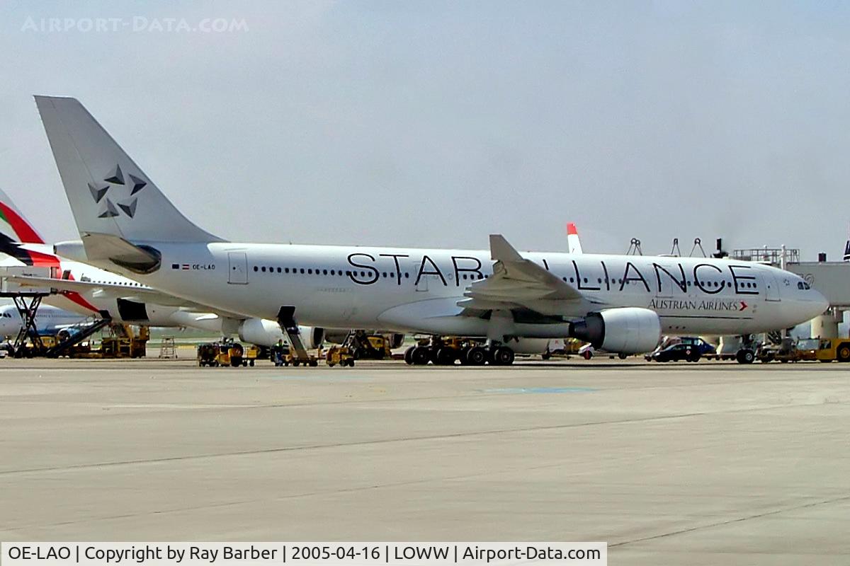 OE-LAO, 2000 Airbus A330-223 C/N 181, Airbus A330-223 [181] (Austrian Airlines) Vienna-Schwechat~OE 16/04/2005