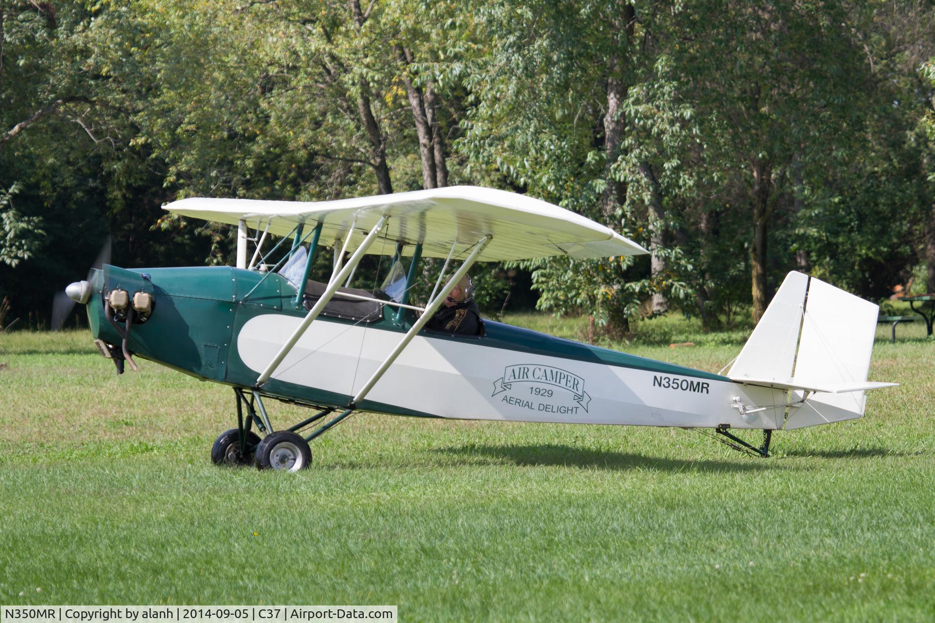 N350MR, 1997 Pietenpol Air Camper C/N 01, Arriving at the 2014 MAAA Grassroots fly-in