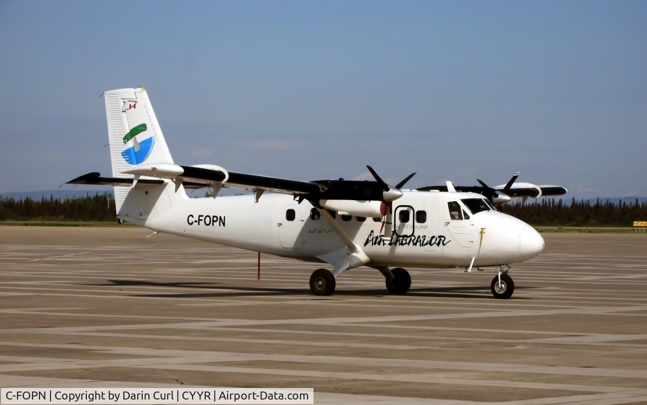 C-FOPN, 1970 De Havilland Canada DHC-6-300 Twin Otter C/N 291, Pic of C-FOPN in CYYR, taken this Summer.