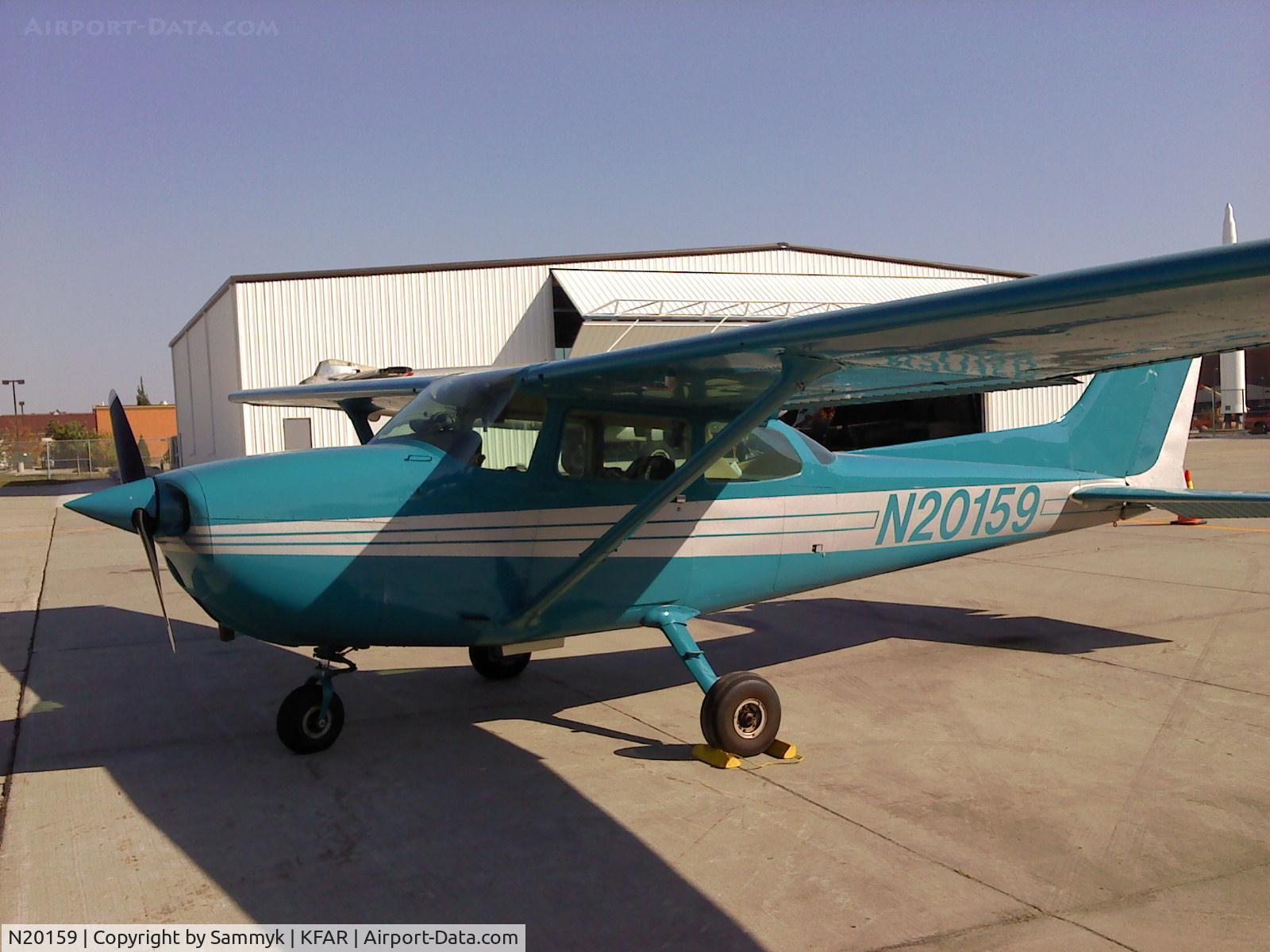 N20159, 1972 Cessna 172M C/N 17261055, This is a 1972 Cessna 172 that stopped in at KFAR.