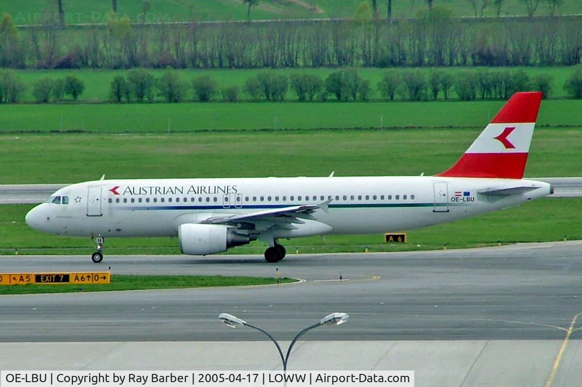 OE-LBU, 2001 Airbus A320-214 C/N 1478, Airbus A320-214 [1478] (Austrian Airlines) Vienna-Schwechat~OE 16/04/2005