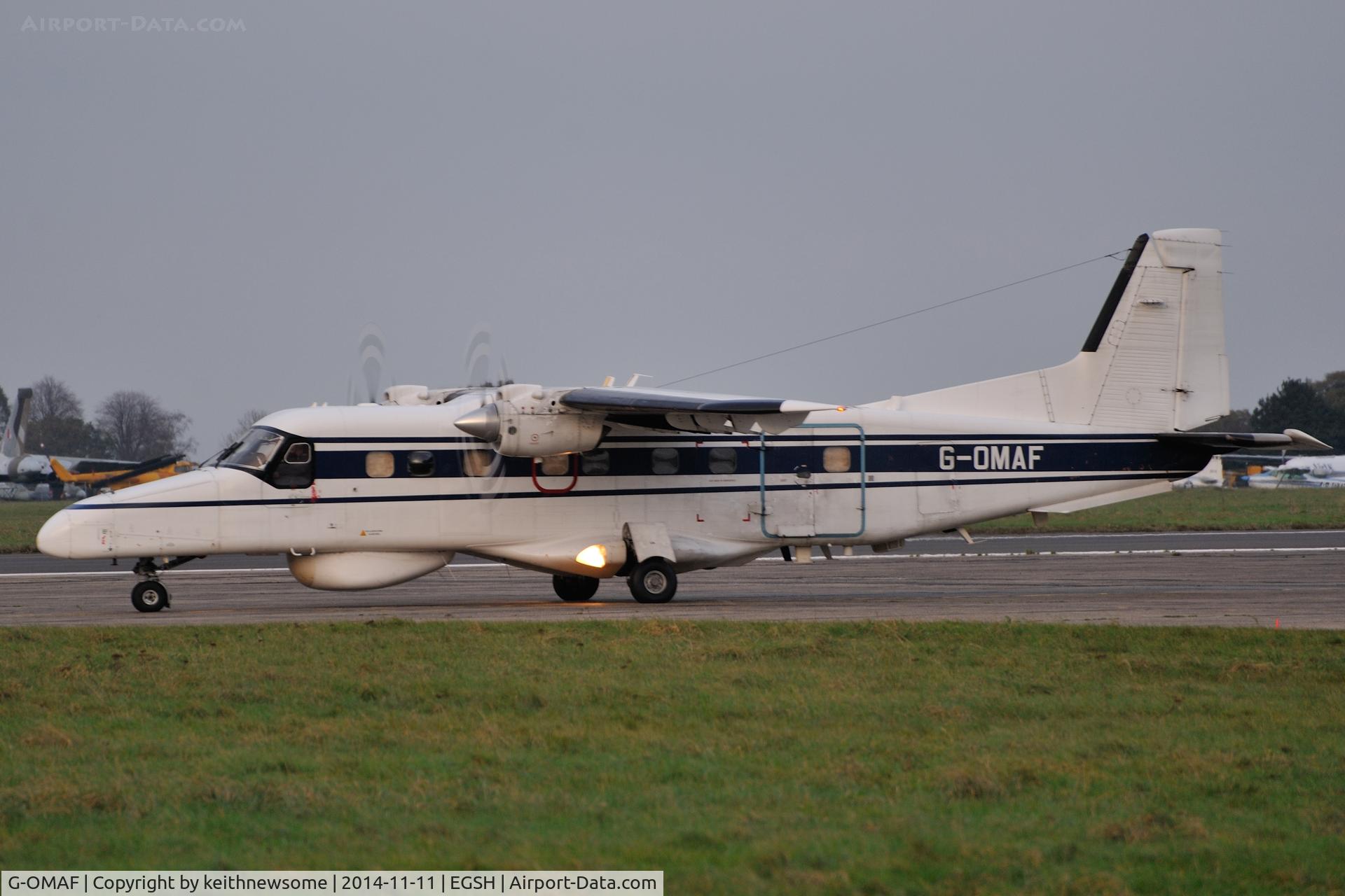 G-OMAF, 1986 Dornier 228-202K C/N 8112, Evening Leaving.