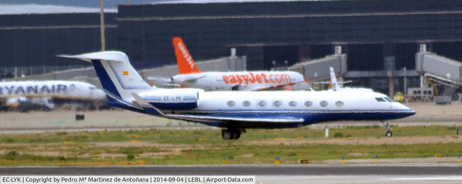 EC-LYK, 2013 Gulfstream Aerospace GVI C/N 6029, El Prat - Barcelona
