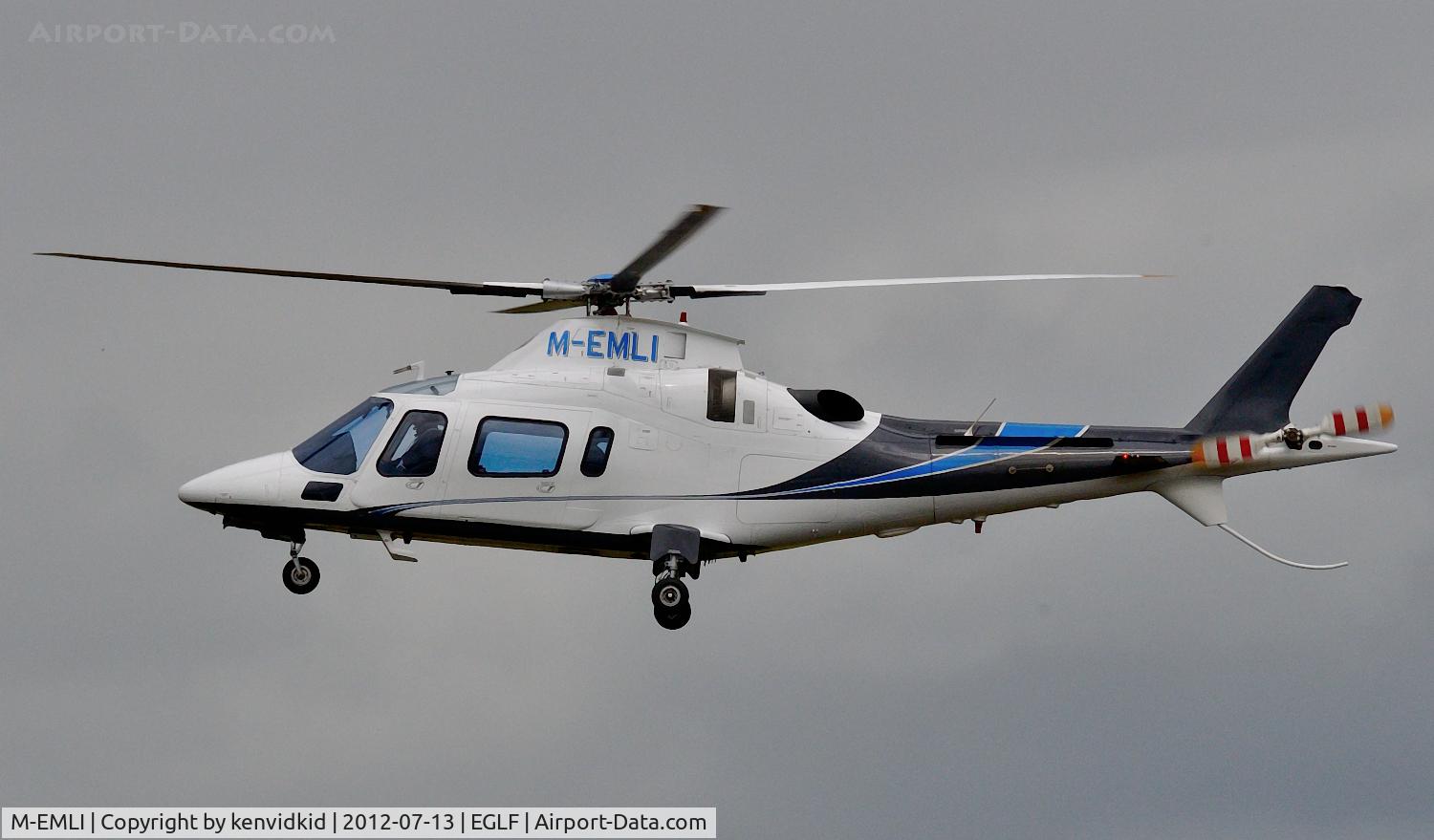 M-EMLI, 2001 AgustaWestland AW-109E Power C/N 11123, Approaching FIA 2012.