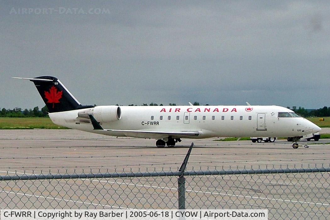 C-FWRR, 1996 Canadair CRJ-100ER (CL-600-2B19) C/N 7107, Canadair Regional Jet 100ER [7107] (Air Canada) Ottawa-Macdonald Cartier International~C 18/06/2005