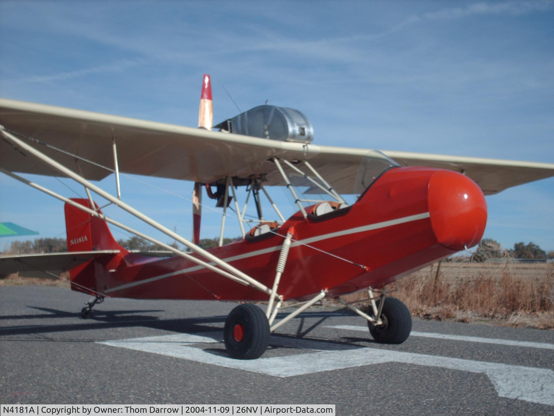 N4181A, 1966 Aerosport Woody Pusher C/N 1 (N4181A), ground shot on the runway at Fallon Nv.
