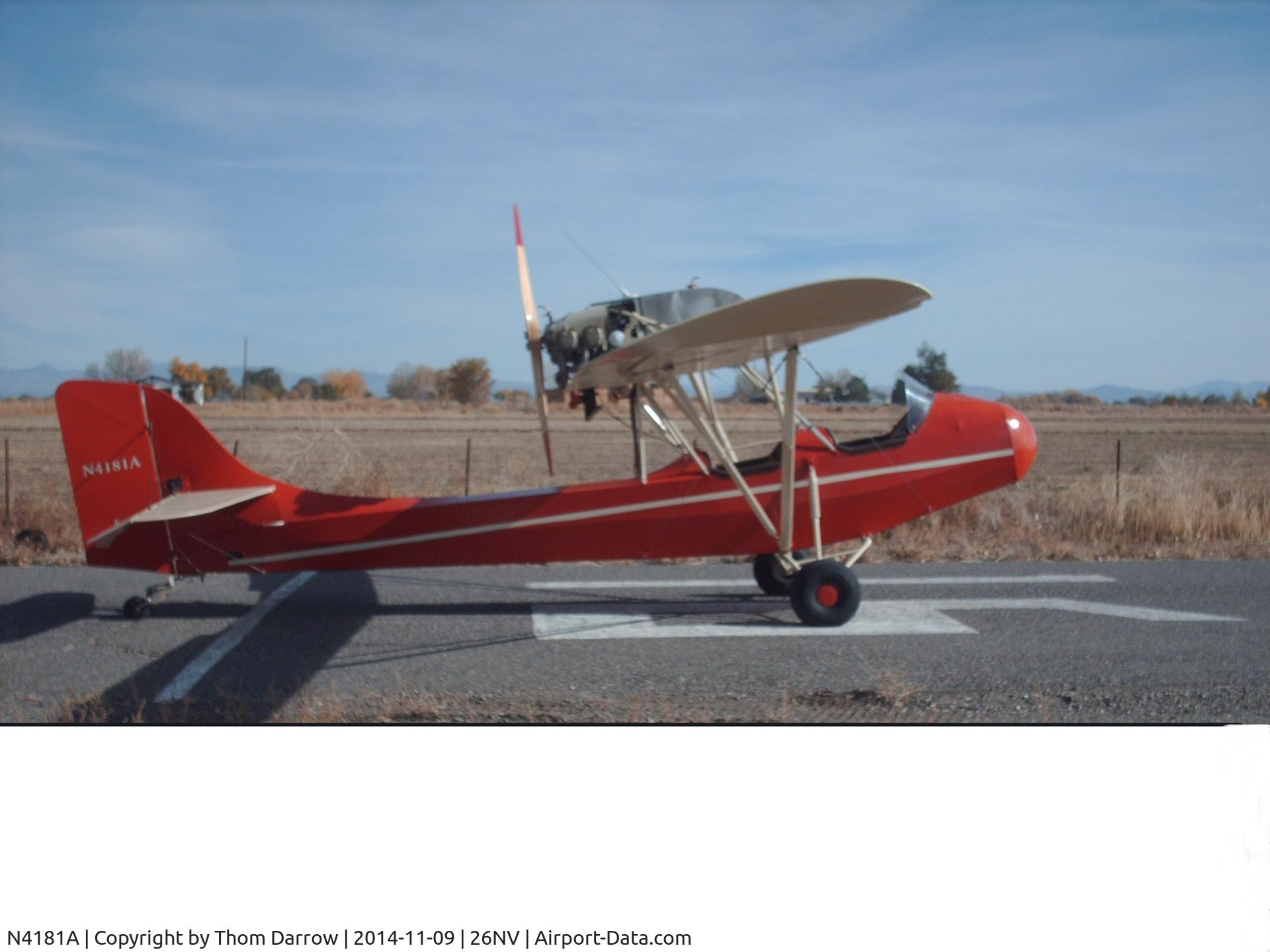 N4181A, 1966 Aerosport Woody Pusher C/N 1 (N4181A), picture taken at Darrow Field NV.