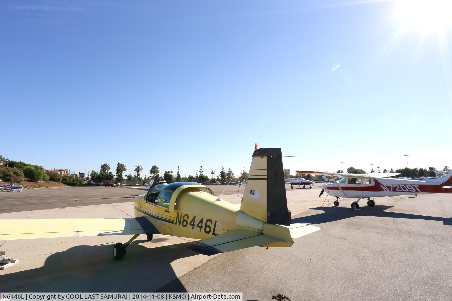 N6446L, 1972 American Aviation AA-1A Trainer C/N AA1A-0446, 46L at SMO parking
