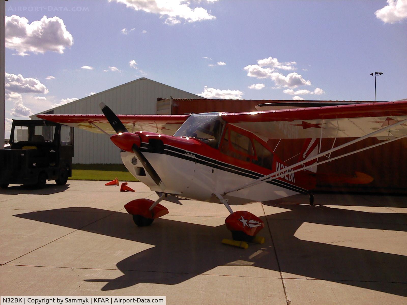 N32BK, 1973 Bellanca 7KCAB Citabria C/N 412-74, This Citabria was at the Fargo Air Museum for a short visit in June 2012.