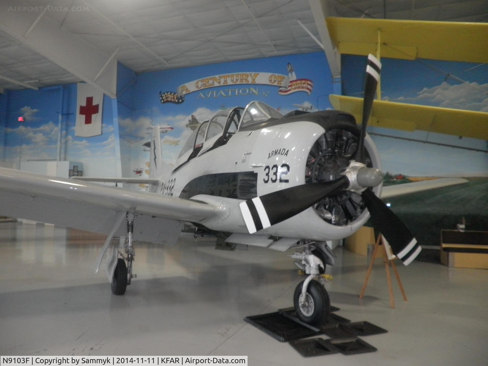 N9103F, 1951 North American T-28A Trojan C/N 51-7606, A very nice T-28 at the Fargo Air Museum.