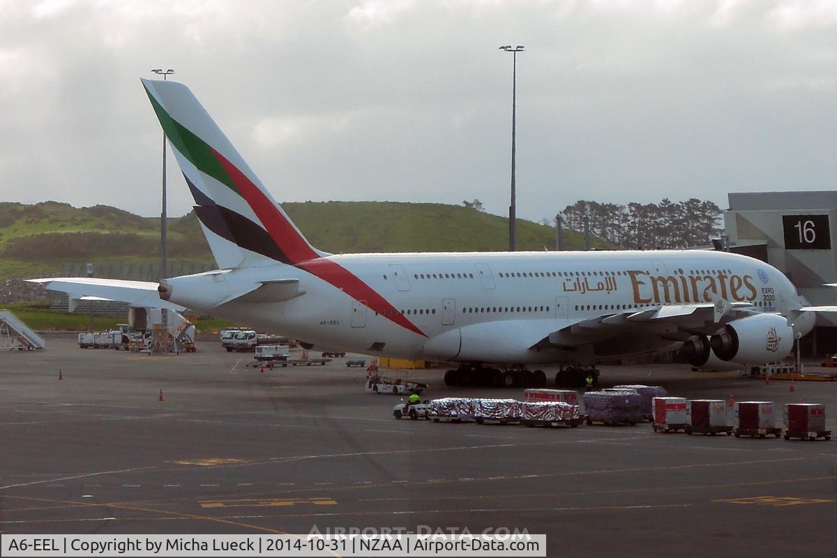 A6-EEL, 2013 Airbus A380-861 C/N 133, At Gate 16