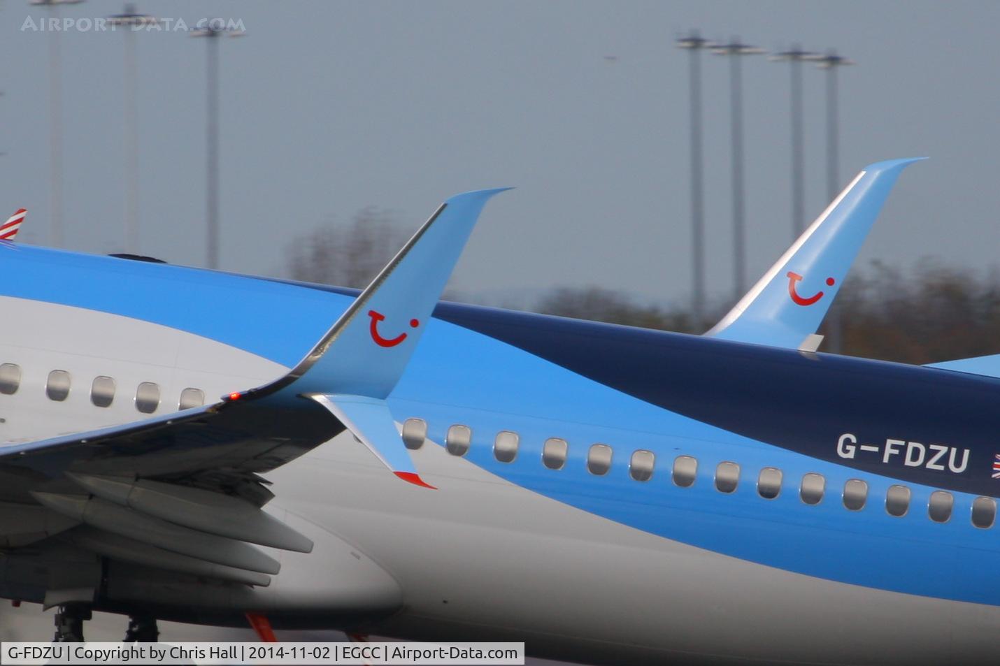 G-FDZU, 2011 Boeing 737-8K5 C/N 37253, close up of the new Blended Split-Tip Scimitar Winglets