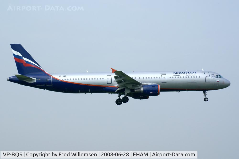 VP-BQS, 2006 Airbus A321-211 C/N 2912, Aerofolot