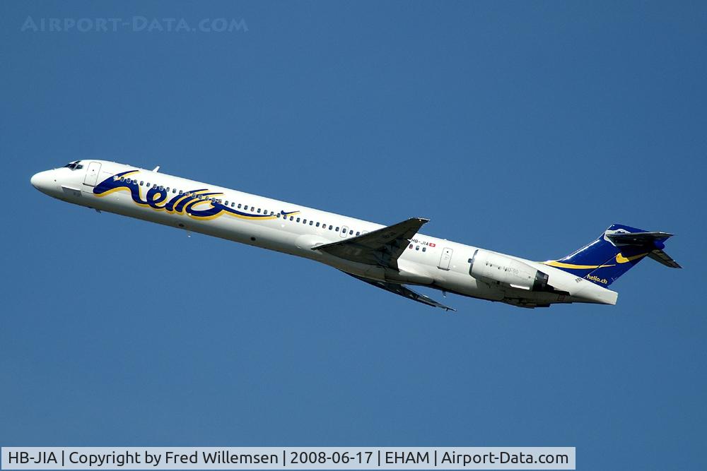 HB-JIA, 1997 McDonnell Douglas MD-90-30 C/N 53552, Hello