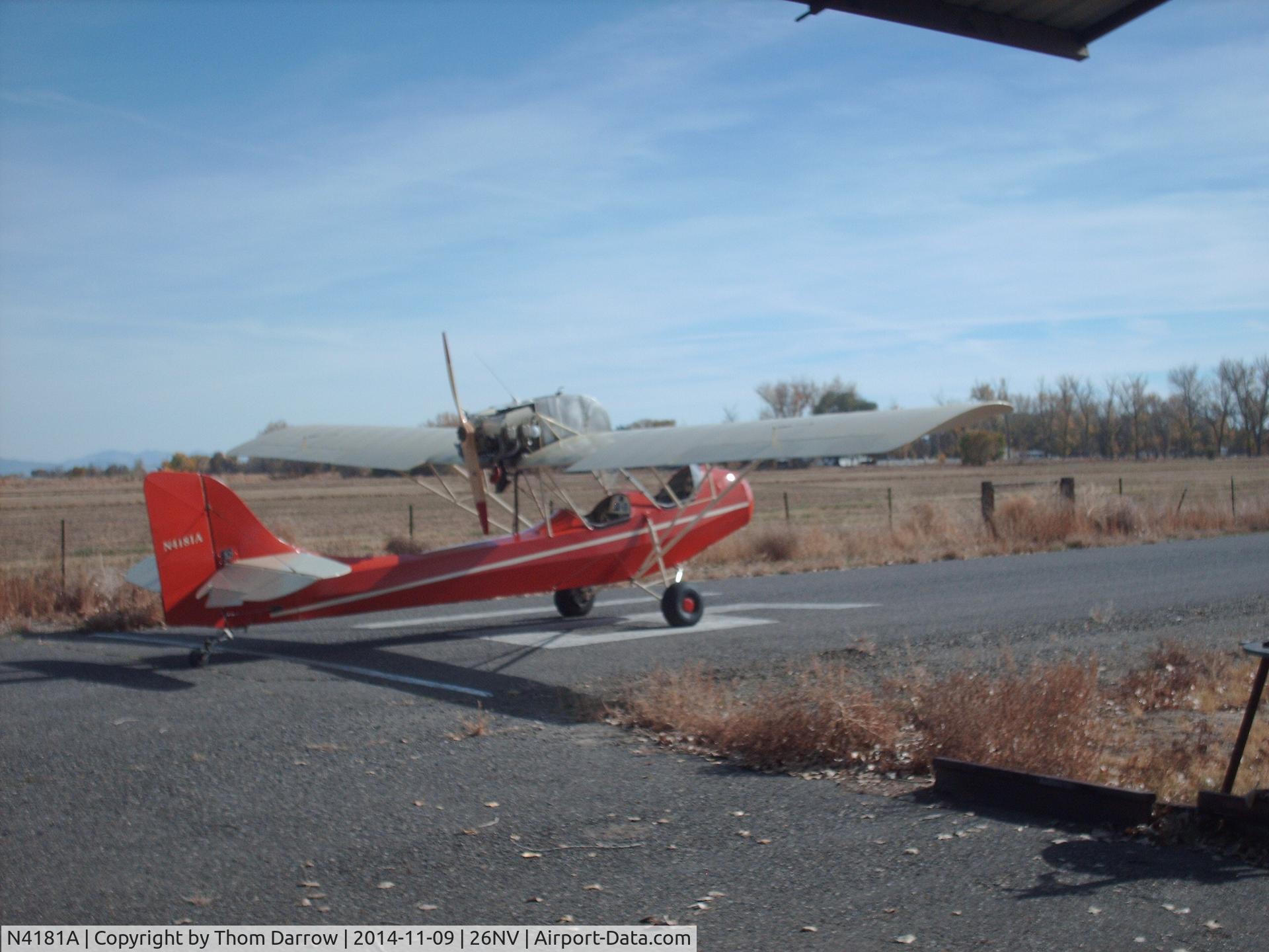 N4181A, 1966 Aerosport Woody Pusher C/N 1 (N4181A), photo by owner of my  woody pusher