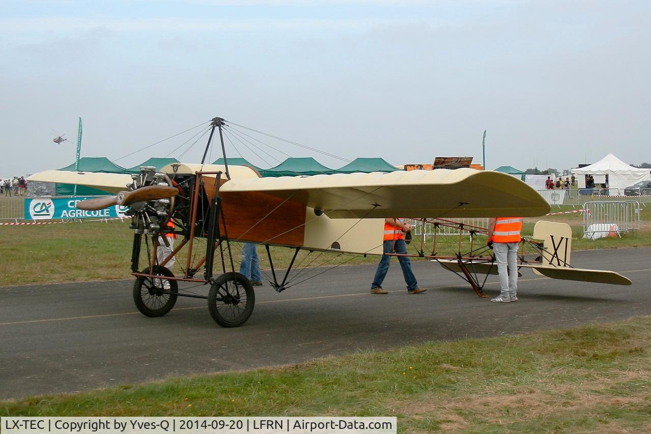 LX-TEC, Bleriot XI Replica C/N unknow, Bleriot XI Replica, Taxiing after display, Rennes-St Jacques airport (LFRN-RNS) Air show 2014