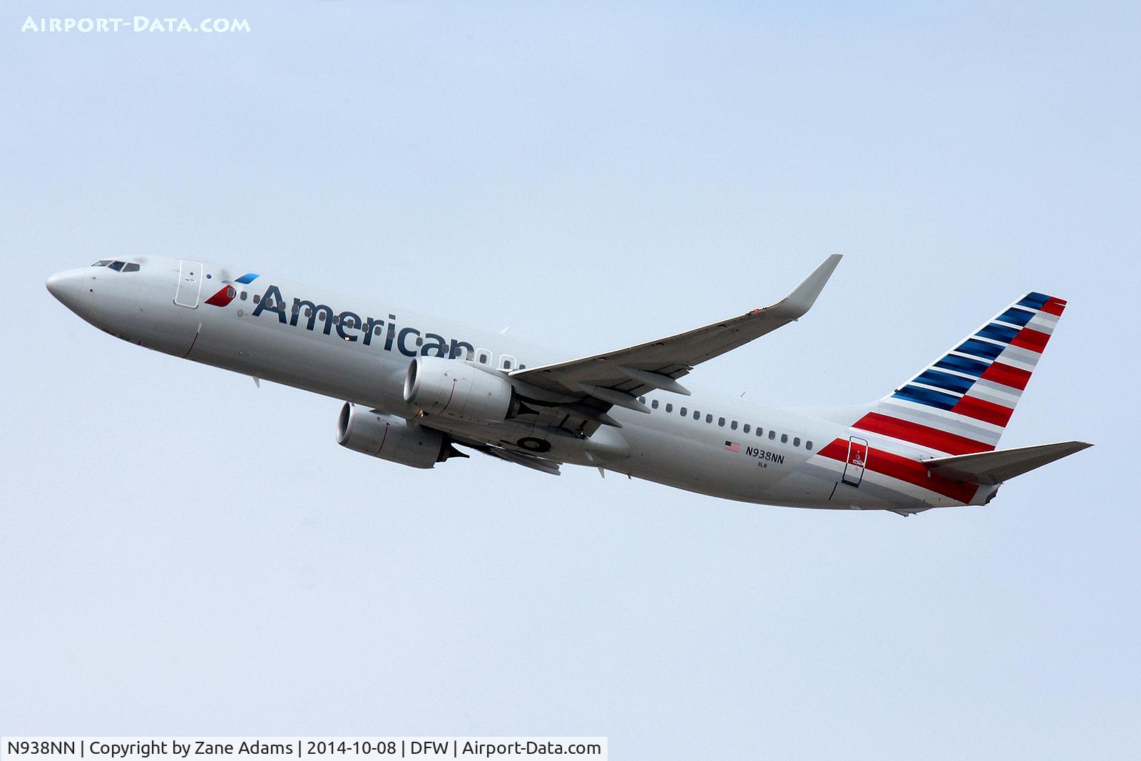 N938NN, 2013 Boeing 737-823 C/N 33490, Departing DFW Airport