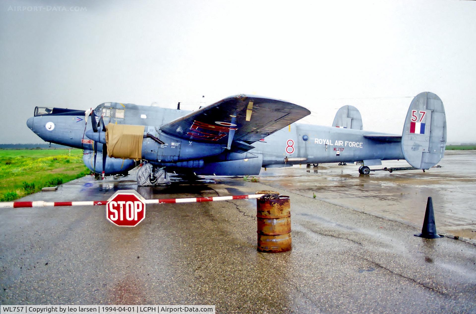WL757, Avro 716 Shackleton AEW.2 C/N Not found WL757, PFO Paphos Cyprus 1.4.94