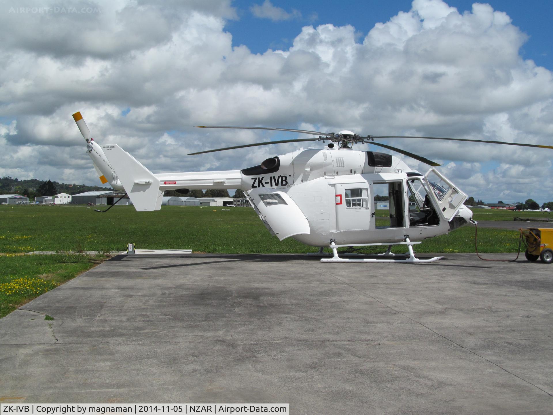 ZK-IVB, Eurocopter-Kawasaki BK-117A-4 C/N 7061, Outside airwork - now based in Christchurch I think.