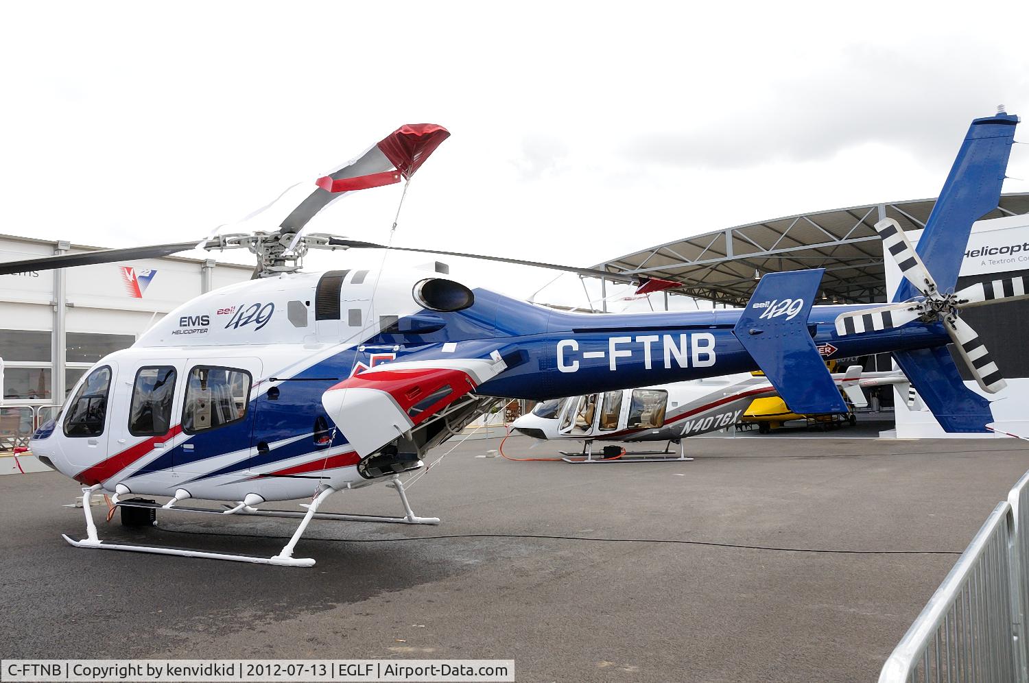 C-FTNB, 2008 Bell 429 GlobalRanger C/N 57002, On static display at FIA 2012.