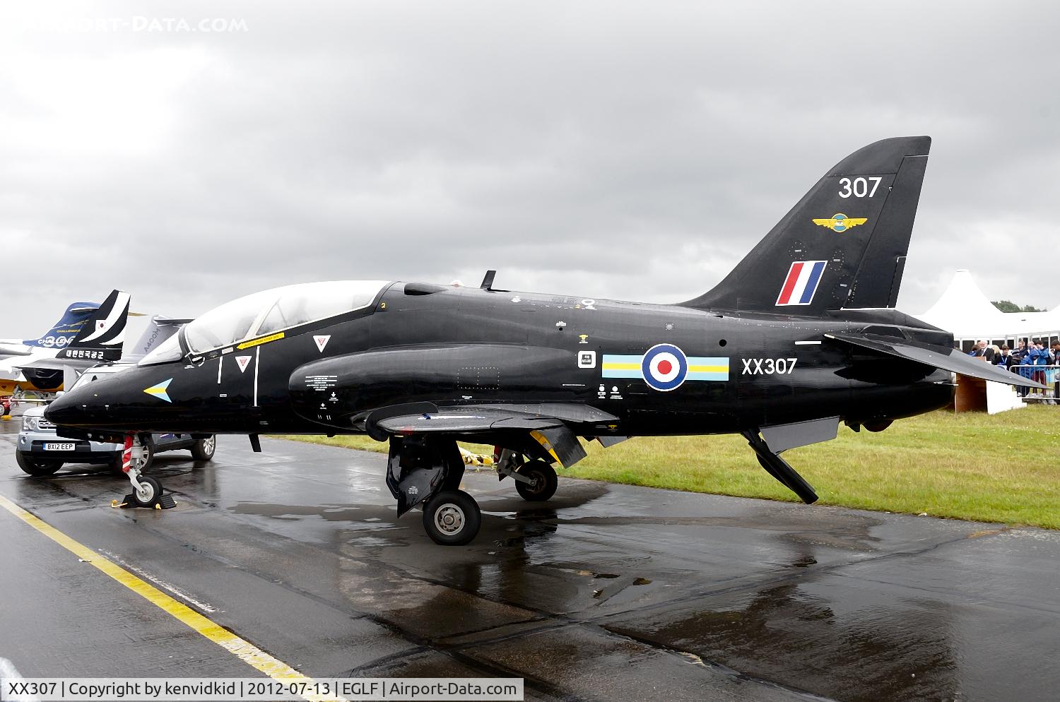 XX307, 1980 Hawker Siddeley Hawk T.1A C/N 141/312132, On static display at FIA 2012.