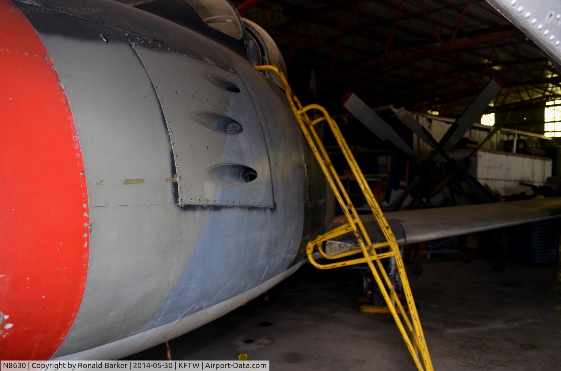 N8630, North American F-86F Sabre C/N 191-385 (52-4689), F-86 gun panel Vintage Flying Museum