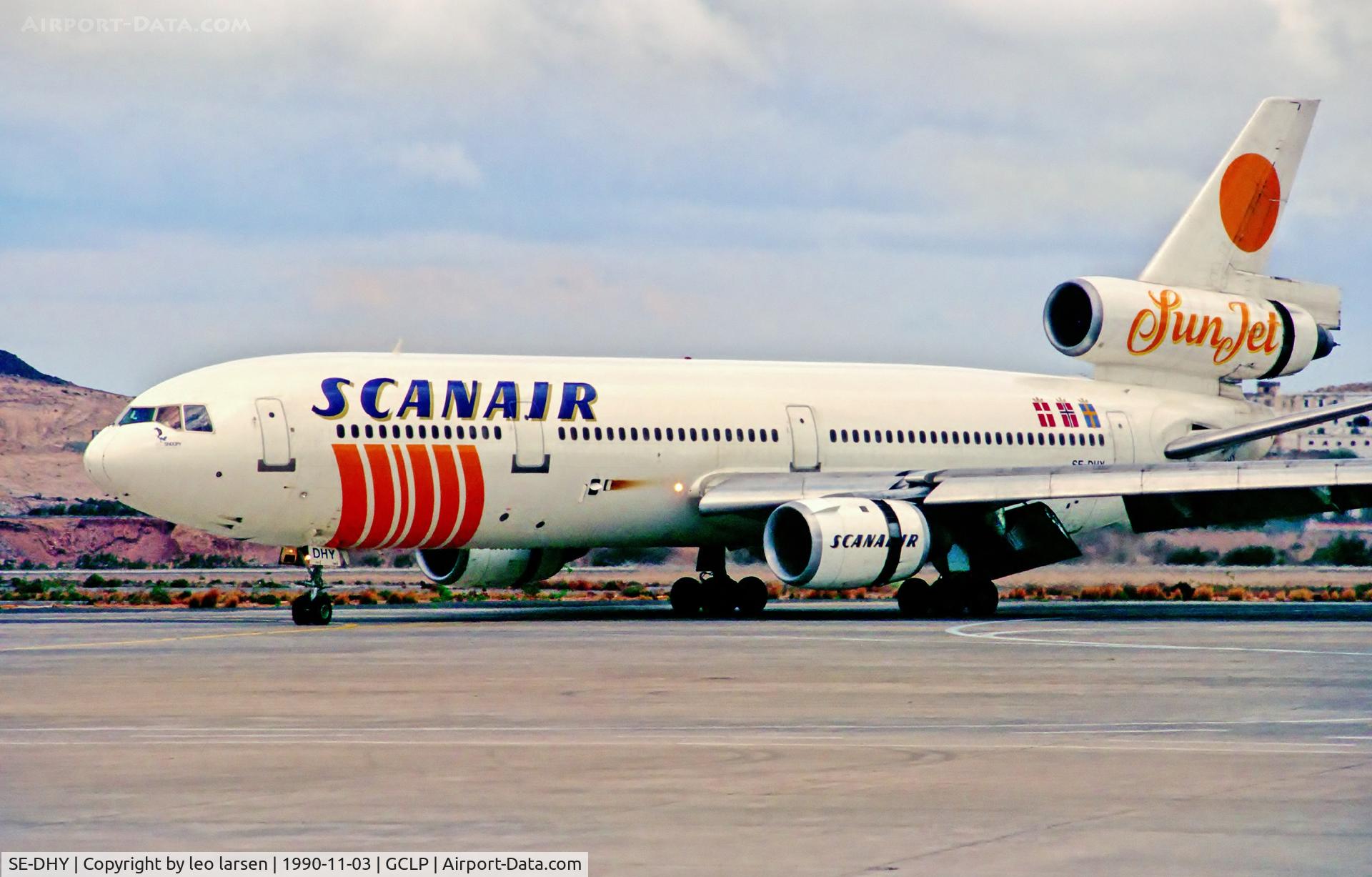 SE-DHY, 1978 McDonnell Douglas DC-10-10 C/N 46983, Las Palmas 3.11.90