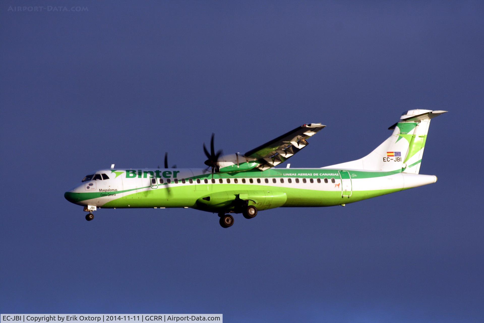 EC-JBI, 2004 ATR 72-212 C/N 713, EC-JBI landing in ACE