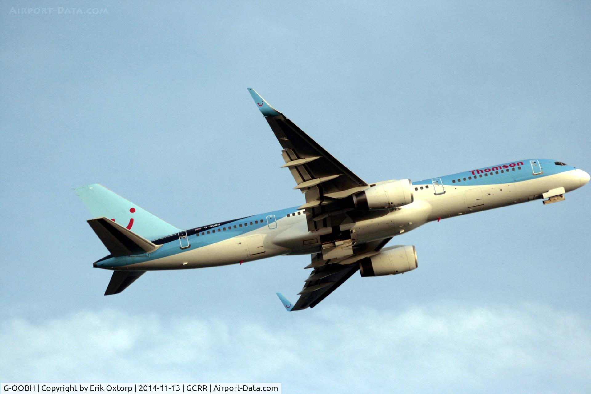 G-OOBH, 1999 Boeing 757-236 C/N 29944, G-OOBH taking off from ACE