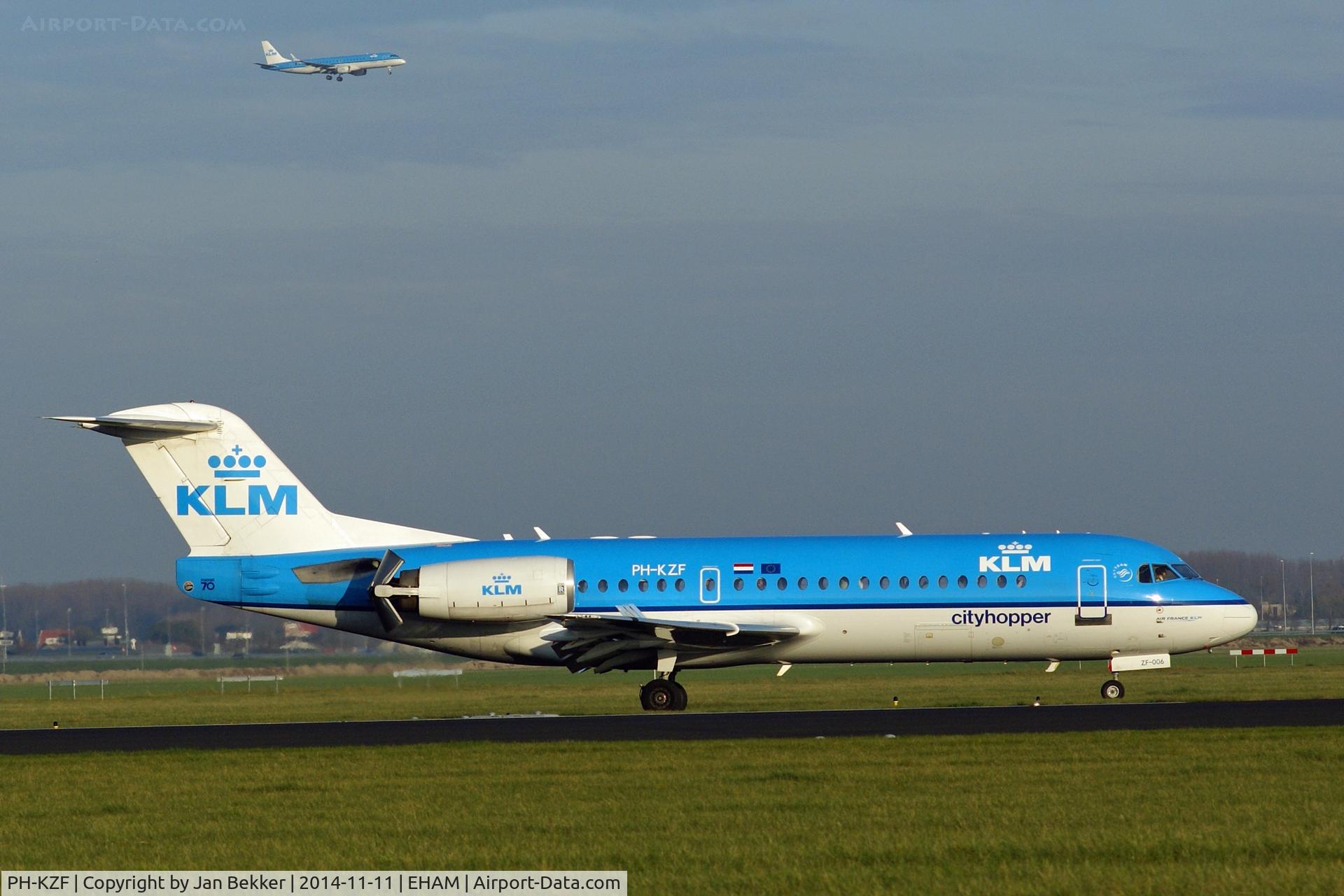 PH-KZF, 1996 Fokker 70 (F-28-0070) C/N 11577, Schiphol