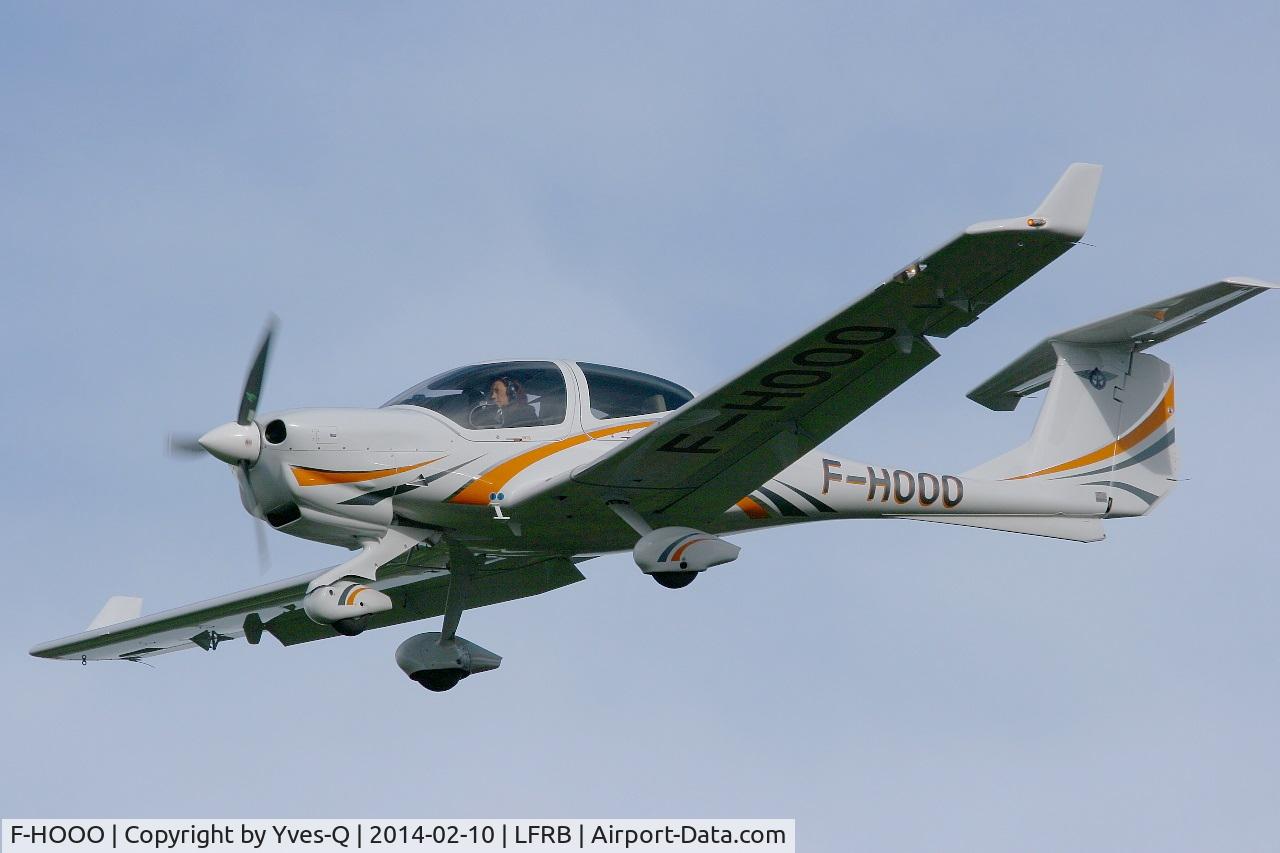 F-HOOO, 2013 Diamond DA-40 Diamond Star C/N D4.144, Diamond DA-40 Diamond Star, Short approach rwy 25L, Brest-Bretagne airport (LFRB-BES)