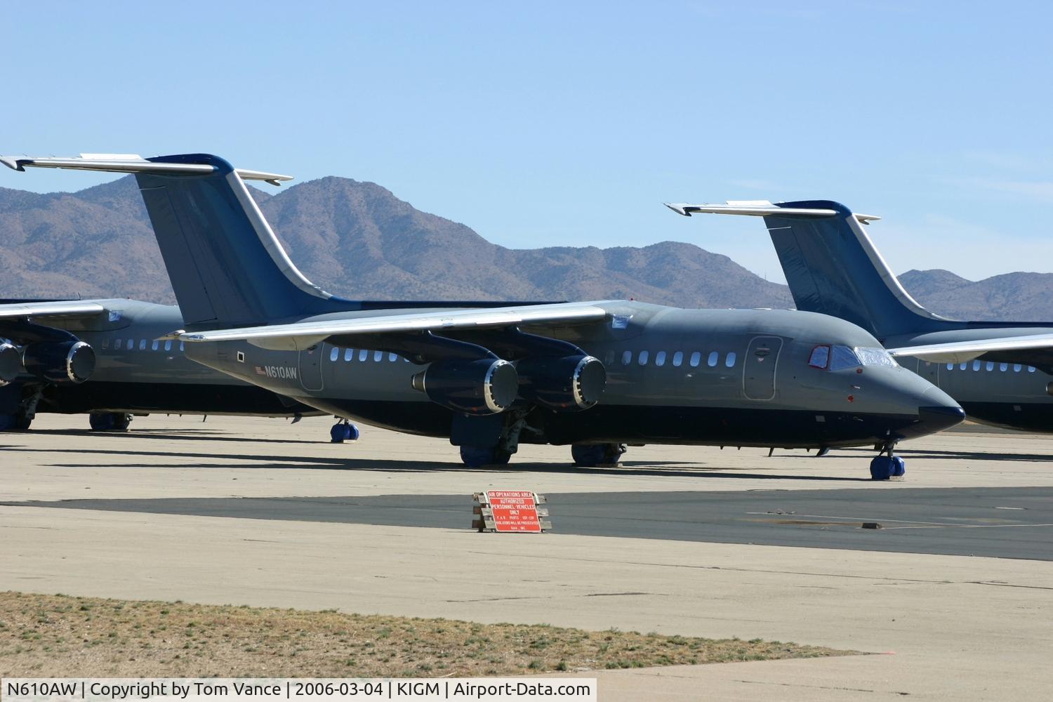 N610AW, British Aerospace BAe.146-200A C/N E2082, Kingman, AZ USA - storage