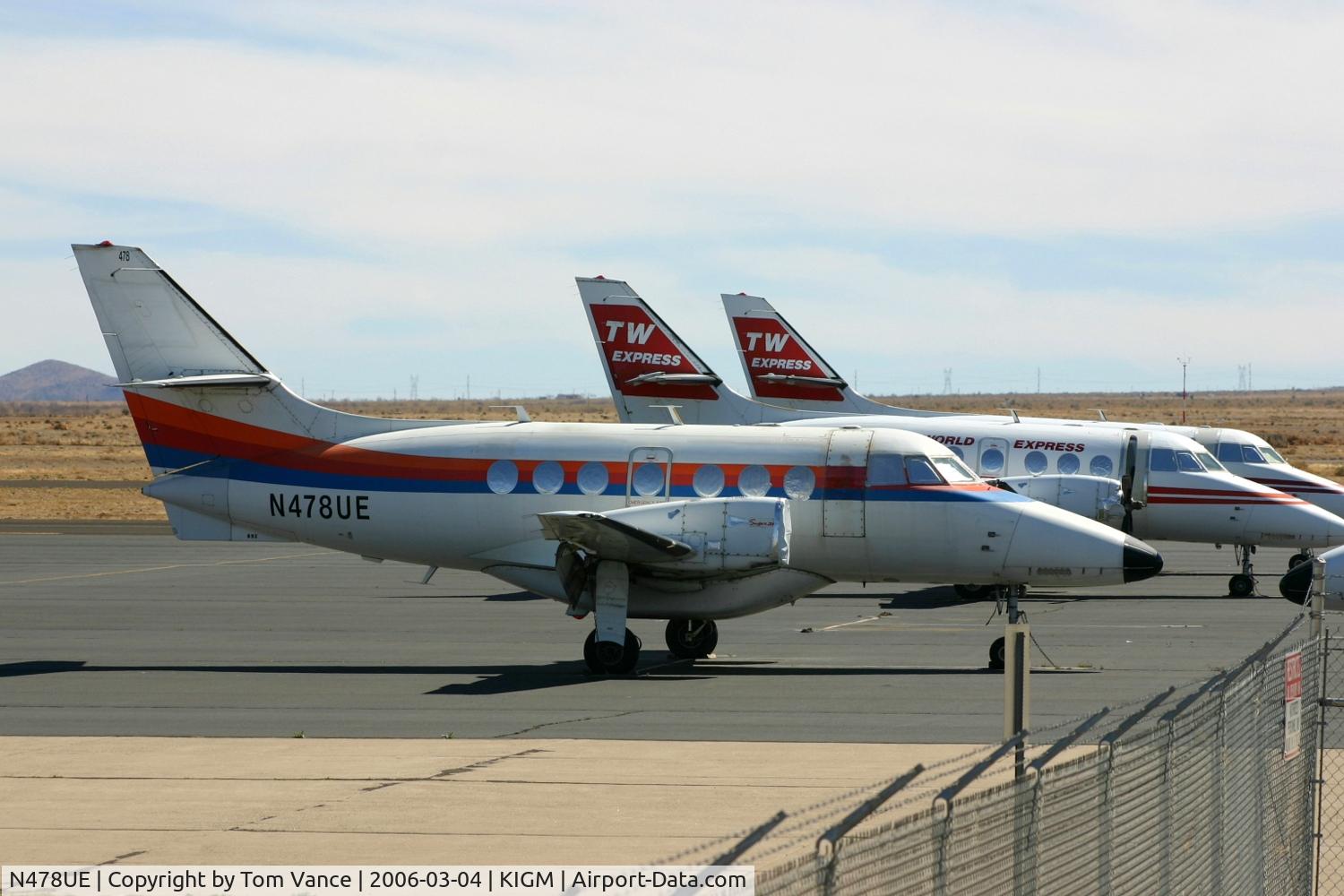 N478UE, 1990 British Aerospace BAe-3201 Jetstream C/N 892, At Kingman,AZ USA storage facility
